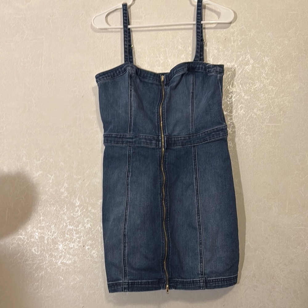 Denim Zip-Front Dress